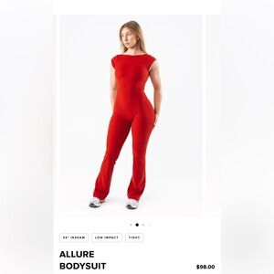Alphalete Red Flared Jumpsuit Pants
